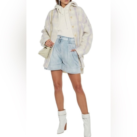 Iro Paris Banghor Checked Brushed-Felt Jacket - Off-White NWT - Picture 3 of 9